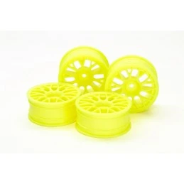 Jantes 24mm Type BBS Jaune Fluo (x4) Tamiya Tamiya 54850 - 1
