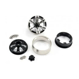 Jantes lourdes Beadlock 1.9" aluminium 6 rayons gris/noir 1/10 (2) Fastrax Fastrax FAST0145 - 2