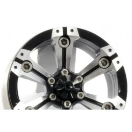 Jantes lourdes Beadlock 1.9" aluminium 6 rayons gris/noir 1/10 (2) Fastrax Fastrax FAST0145 - 3