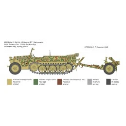 Véhicule Sd.Kfz.10 & Le.IG 18 & Servants 1/35 Italeri Italeri I6595 - 6