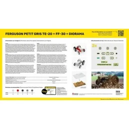 Set of 2 tractors Fergusson Petit Gris TE-20 and FF-30 + Diorama 1/24 Heller Heller HEL-50326 - 3