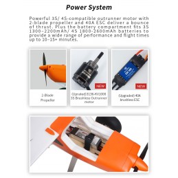 Aircraft Glastar V2 1m23 PNP XFly  XF105PV2 - 3