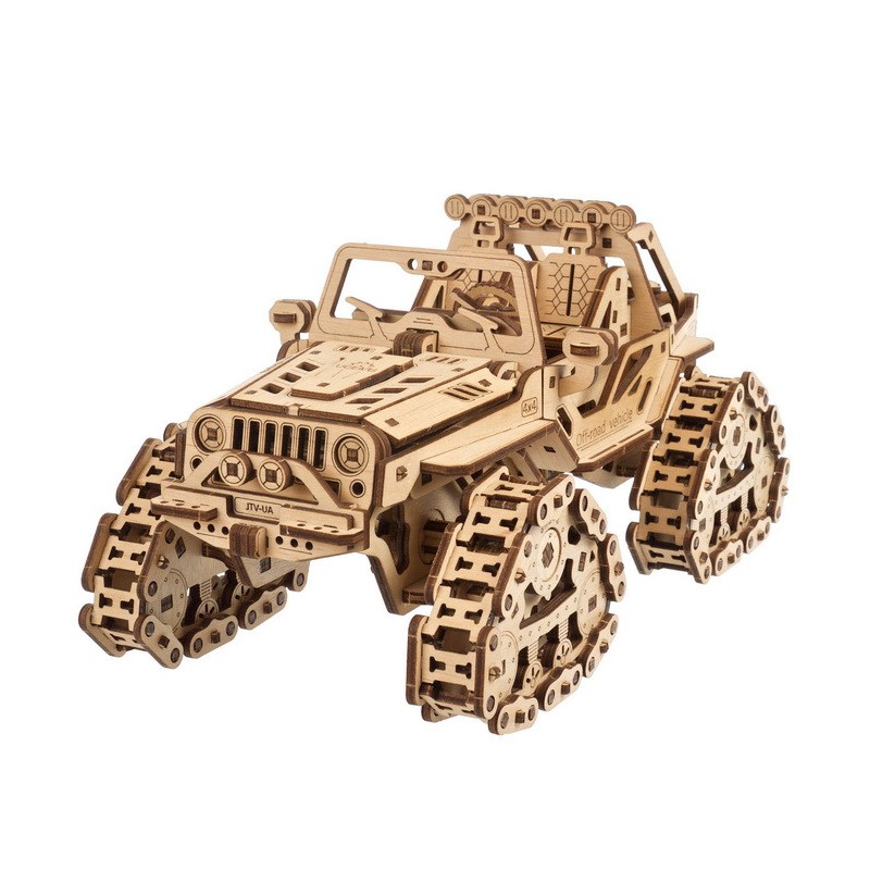 UGEARS Wooden Puzzle 3D Tracked All-Terrain Vehicle UGEARS UG-70204 - 1