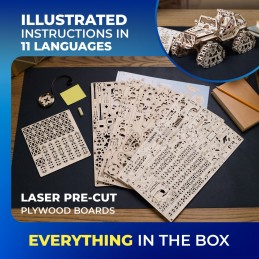 Véhicule tout terrain à chenilles Puzzle 3D bois UGEARS UGEARS UG-70204 - 8