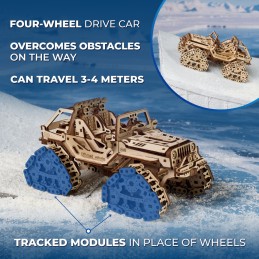 UGEARS Wooden Puzzle 3D Tracked All-Terrain Vehicle UGEARS UG-70204 - 11