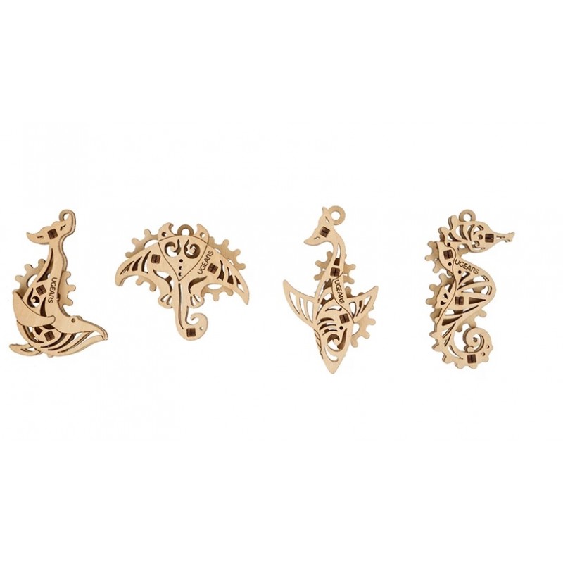 U-Fidgets Pacific Ocean Puzzle 3D Wood UGEARS UGEARS UG-70200 - 1