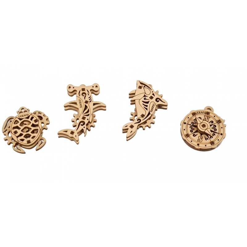 U-Fidgets Atlantic Ocean Puzzle 3D Wood UGEARS UGEARS UG-70201 - 1