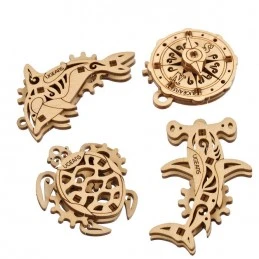 U-Fidgets Atlantic Ocean Puzzle 3D Wood UGEARS UGEARS UG-70201 - 2