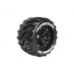 Pneus MT-Cyclone + Jantes 3.8" Noir 1/8 (x2) Louise RC Louise RC L-T3220BH - 1