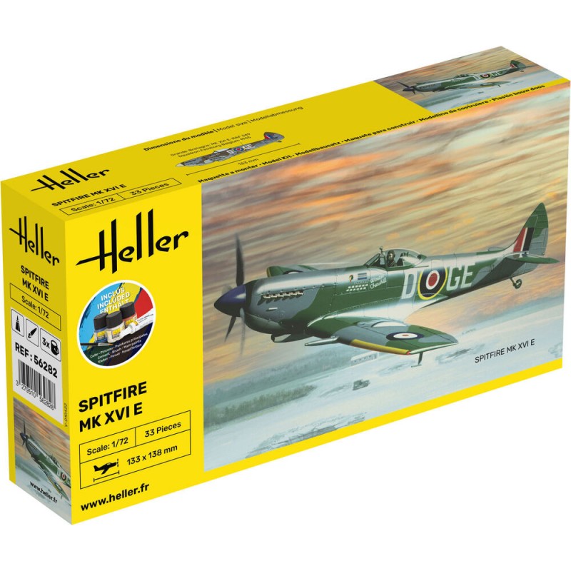 Spitfire MK XVI E 1/72 Heller + colle et peintures Heller HEL-56282 - 1