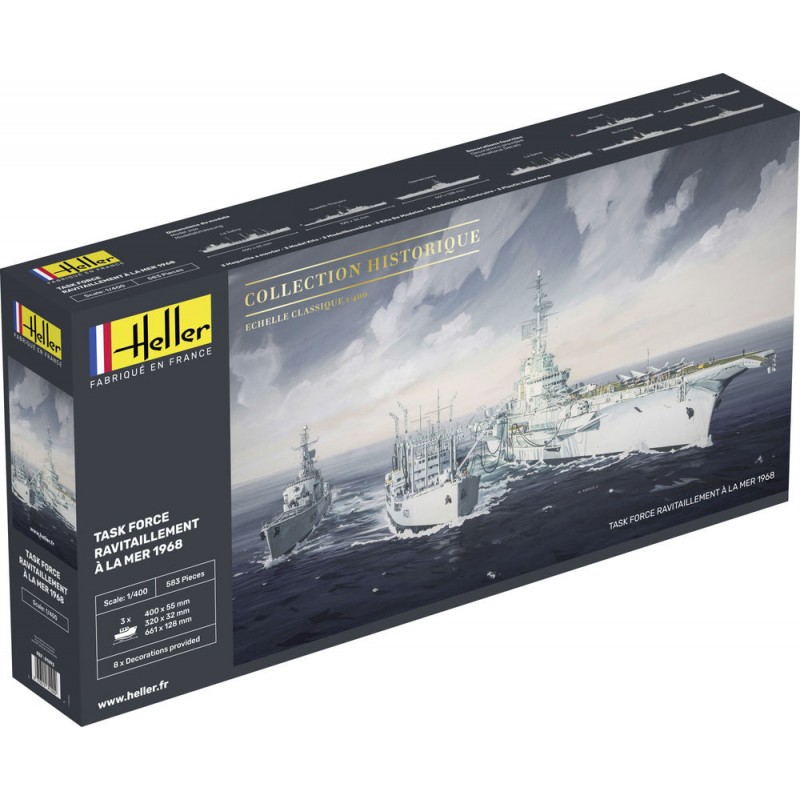 Coffret bateaux Task Force Ravitaillement à la Mer 1986 1/400 Heller Heller HEL-81092 - 1