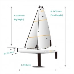 Dragon Flite 95 V2 DF95 PNP Joysway Sailboat Joysway 8811AV2 - 8