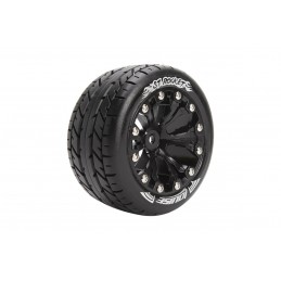 ST-Rocket Tires + Black Rims 2.8" 1/10 (x2) Louise RC Louise RC L-T3208SB - 1