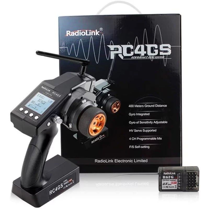 Radio RC4GS V3 2.4Ghz 5 voies + R6FG RadioLink RadioLink RDL-RC4GS-V3-SET - 1