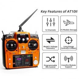 12-way AT10II 2.4Ghz Radio + R12DS + PRM-01 RadioLink RadioLink RDL-AT10II-SET - 4