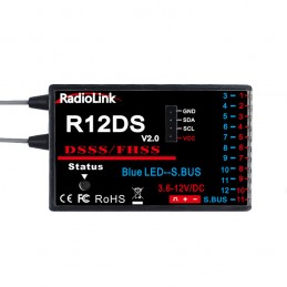 12-way AT10II 2.4Ghz Radio + R12DS + PRM-01 RadioLink RadioLink RDL-AT10II-SET - 6