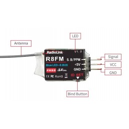 8-way R8FM SBUS/PPM RadioLink signal receiver RadioLink RDL-0-R8FM - 4
