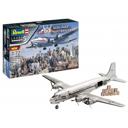 Coffret 75e anniv. Pont aérien Berlin - C-54 D Skymaster 1/72 + peintures Revell Revell 05652 - 1