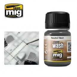 WASH Neutral Grey 35ml Mig AMMO - MIG Jimenez A.MIG-1010 - 1