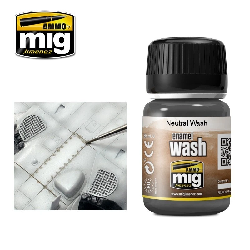 WASH Neutral Grey 35ml Mig AMMO - MIG Jimenez A.MIG-1010 - 1