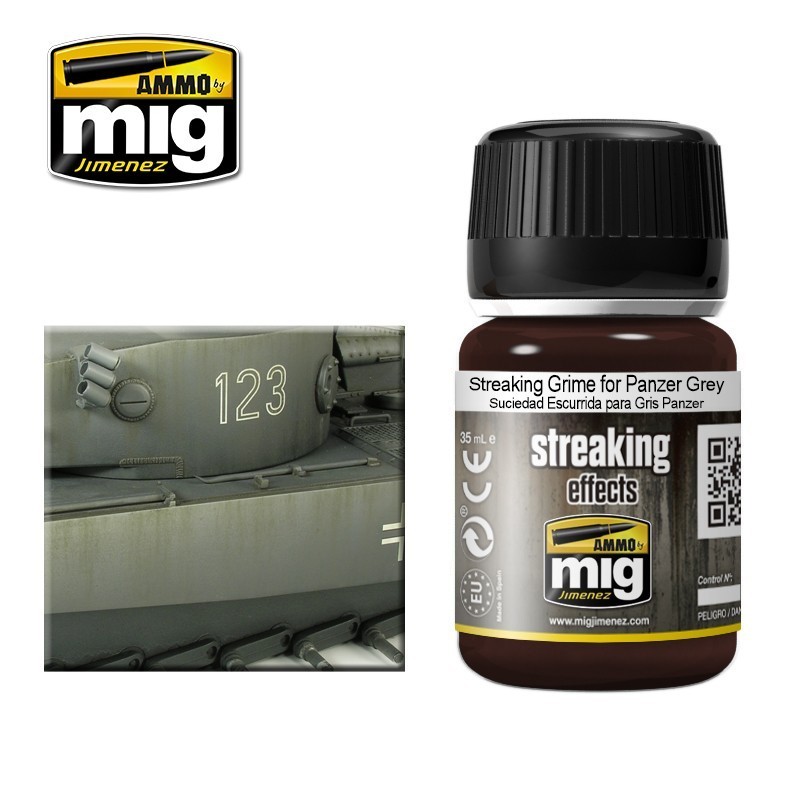 STREAKING Crasse pour Panzer Gris 35ml Mig AMMO - MIG Jimenez A.MIG-1202 - 1