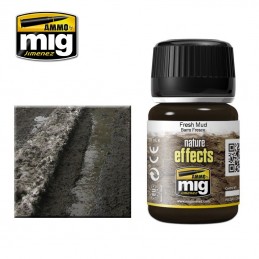 NATURAL EFFECTS Dark Brown Fresh Mud 35ml Mig AMMO - MIG Jimenez A.MIG-1402 - 1