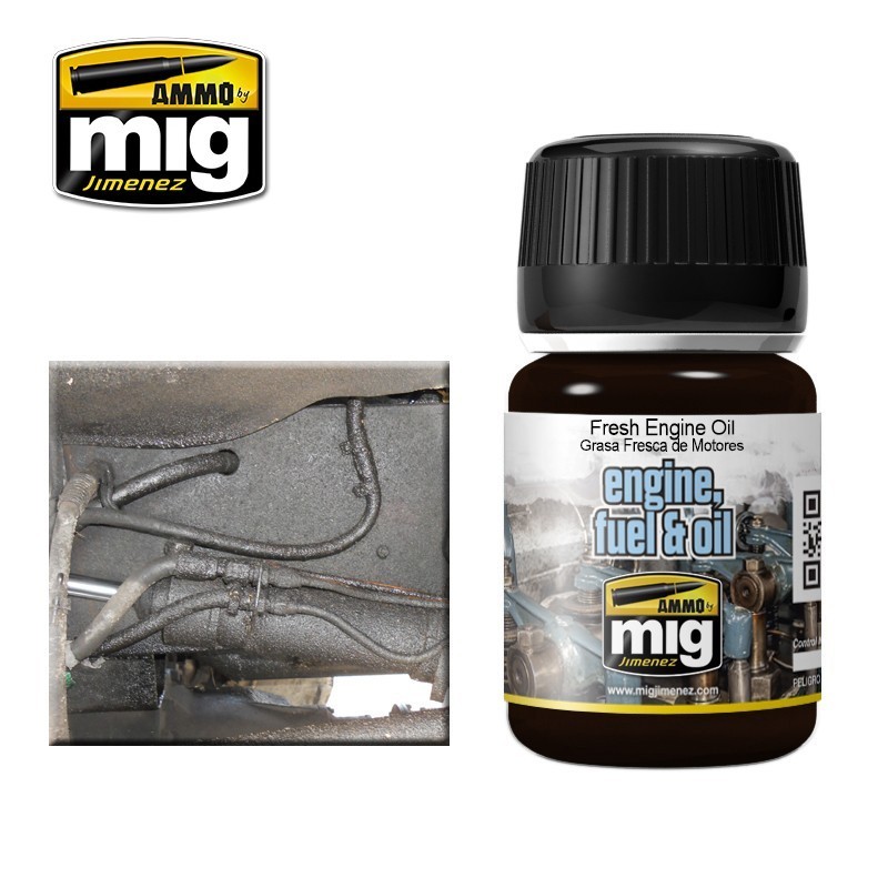 NATURAL EFFECTS Fresh Engine Oil 35ml Mig AMMO - MIG Jimenez A.MIG-1408 - 1