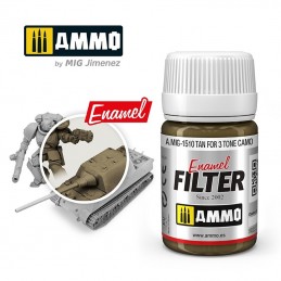 FILTER Tan for 3 Tone Camouflage 35ml Mig AMMO - MIG Jimenez A.MIG-1510 - 1