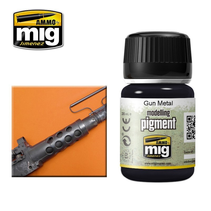 PIGMENT Gun métal 35ml Mig AMMO - MIG Jimenez A.MIG-3009 - 1