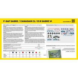 F-86F Sabre / Canadair CL-13 B Sabre VI 1/72 Heller + glue and paints Heller HEL-56277 - 3