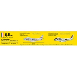 F-86F Sabre / Canadair CL-13 B Sabre VI 1/72 Heller + colle et peintures Heller HEL-56277 - 4