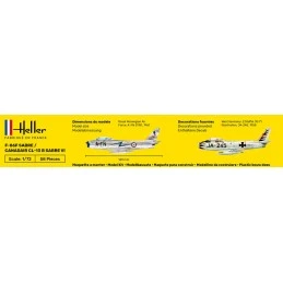 F-86F Sabre / Canadair CL-13 B Sabre VI 1/72 Heller + glue and paints Heller HEL-56277 - 4