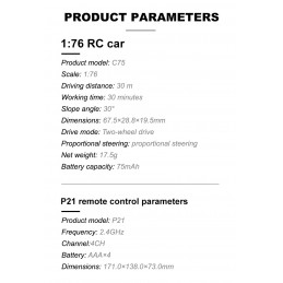 Micro Muscle Car 1/76 RTR Turbo Racing Turbo Racing TB-C75-XX - 15