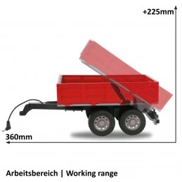 Red Tipper for RC Tractor 1/16 Jamara 413108 - 5