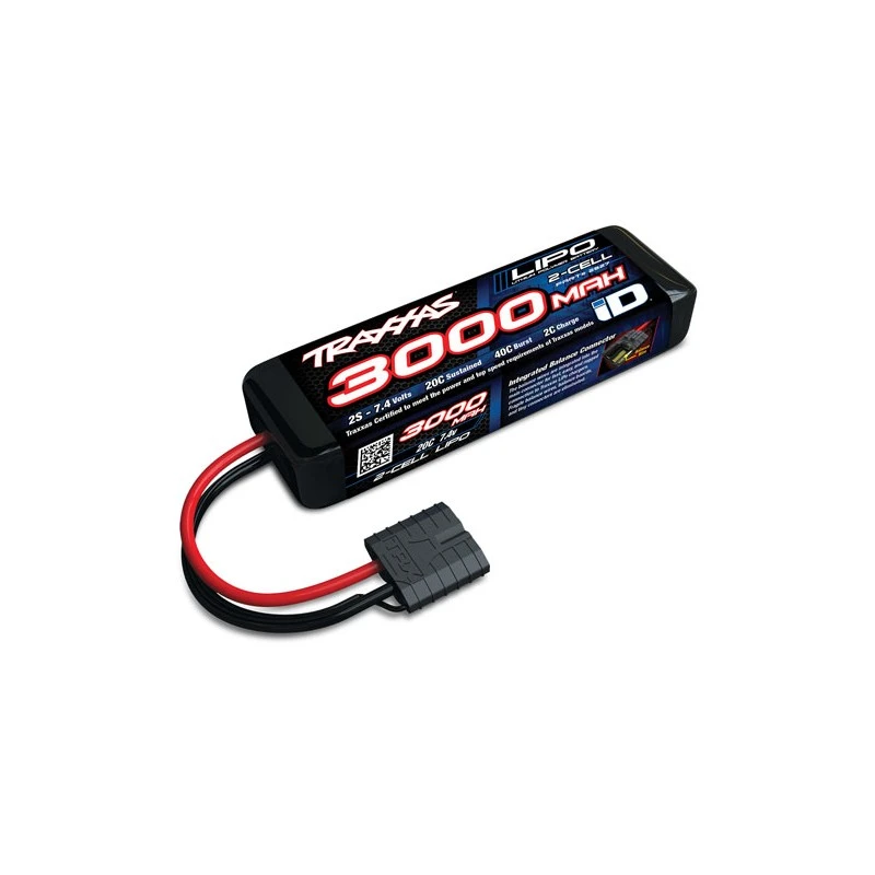 LiPo 2S 7.4V 3000mAh 20C ID Traxxas Traxxas TRX-2827X - 1