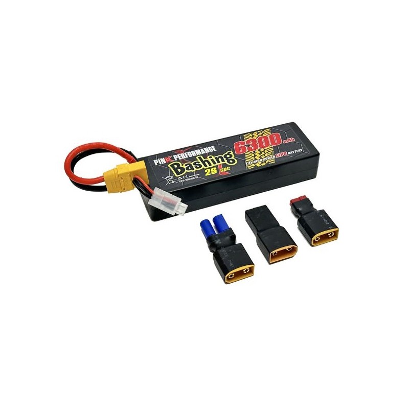 Li-Po 6300mAh 50C 2S 7.4V coqué (Multi) Pink Performance Pink Performance PP3-2S6300-M - 1