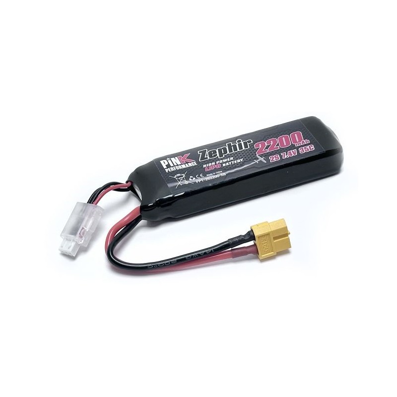 Li-Po 2200mAh 35C 2S 7.4V (XT60) Pink Performance Pink Performance PP1-2S2200-X6 - 1