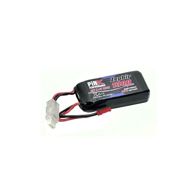 Li-Po 1300mAh 35C 2S 7.4V (JST) Pink Performance Pink Performance PP1-2S1300-J - 1