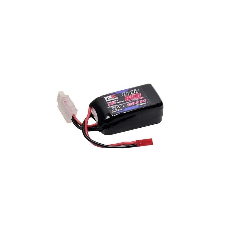 Li-Po 800mAh 35C 3S 11.1V (JST) Pink Performance Pink Performance PP1-3S0800-J - 1