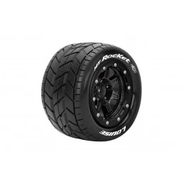 Pneus MT-Rocket + Jantes Noir Traxxas Maxx (x2) Louise RC Louise RC L-T3328SB - 1