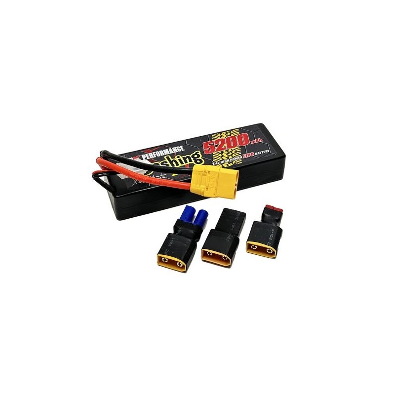 Li-Po 5200mAh 50C 2S 7.4V coqué (Multi) Pink Performance Pink Performance PP3-2S5200-M - 1