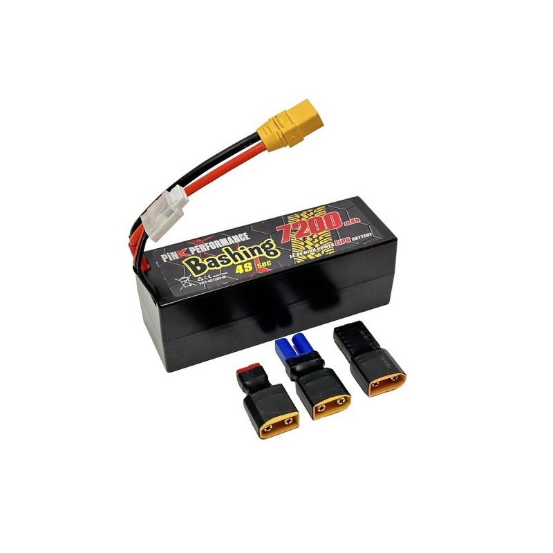 Li-Po 7200mAh 50C 4S 14.8V coqué (Multi) Pink Performance Pink Performance PP3-4S7200-M - 1