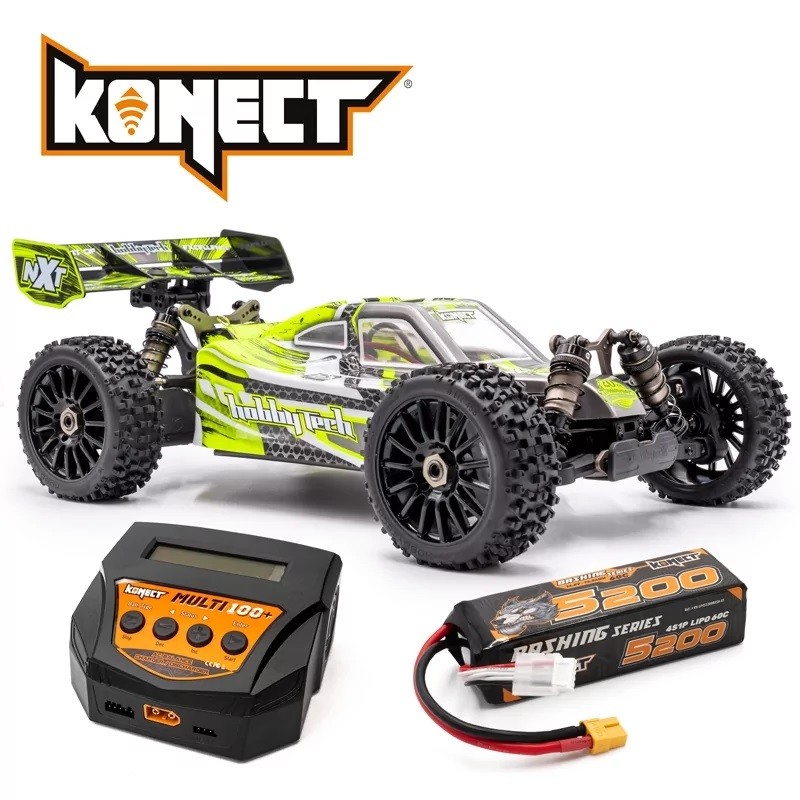 Combo Spirit NXT Evo V2 brushless (Lipo 4S + Chargeur) 1/8 RTR HobbyTech Hobbytech 1.NXT.EVO-V2-YE.PACK - 1