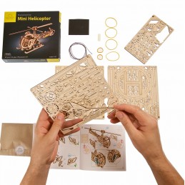 Mini Helicopter Puzzle 3D Wood UGEARS UGEARS UG-70225 - 10