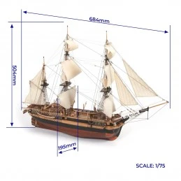 Bateau HMS Erebus 1/75 kit construction bois OcCre OcCre 12009 - 2