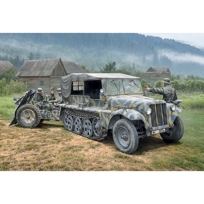 Véhicule Sd.Kfz.10 & Le.IG 18 & Servants 1/35 Italeri Italeri I6595 - 1