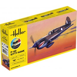 P-40 Kitty Hawk 1/72 Heller + colle et peintures Heller HEL-56266 - 1