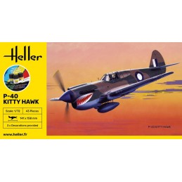 P-40 Kitty Hawk 1/72 Heller + Glue & Paints Heller HEL-56266 - 2