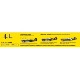 P-40 Kitty Hawk 1/72 Heller + Glue & Paints Heller HEL-56266 - 4