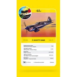 P-40 Kitty Hawk 1/72 Heller + Glue & Paints Heller HEL-56266 - 5
